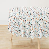 arrows scattered // orange mint grey navy boys print