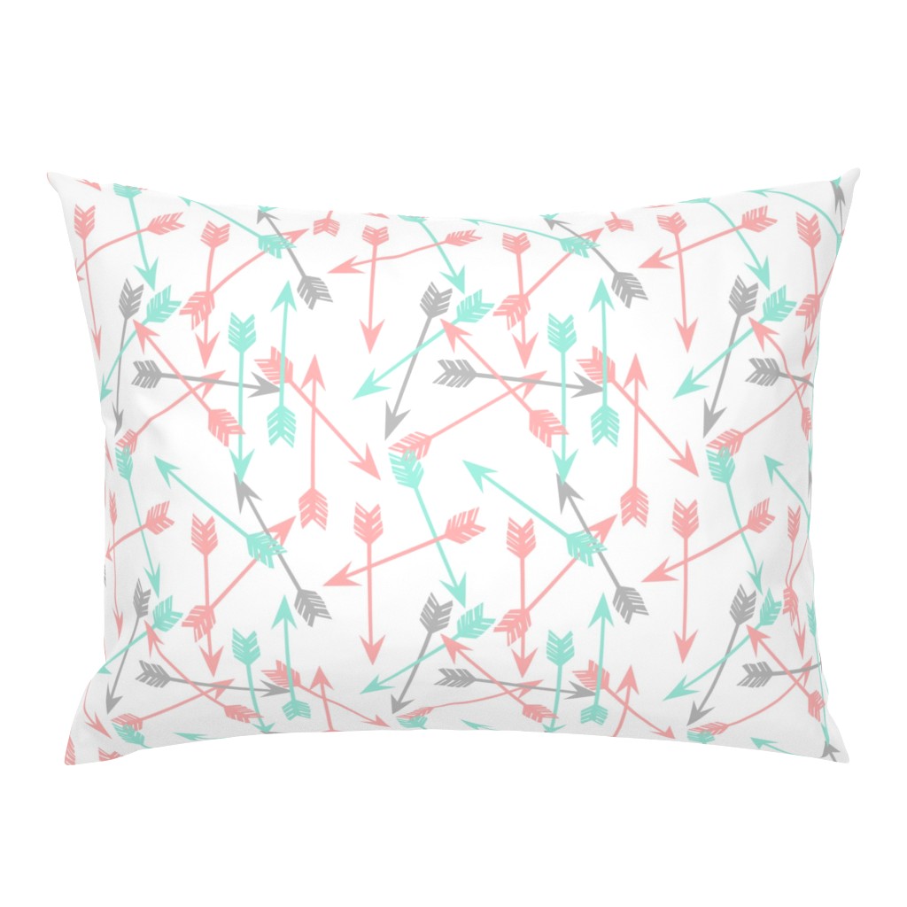 arrows scattered //  pink and mint scattered girly pastel arrows print southwest decor