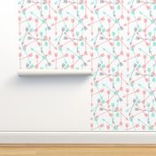 arrows scattered //  pink and mint scattered girly pastel arrows print southwest decor