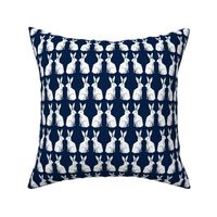 rabbit // block print navy bunny rabbit easter kids nursery baby