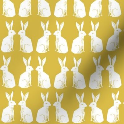 rabbit // mustard block print kids rabbits bunny 