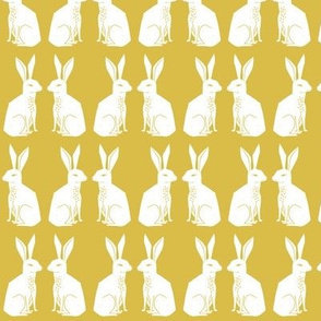 rabbit // mustard block print kids rabbits bunny 