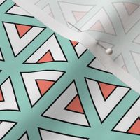 04834203 : teepee triangles : mint + coral
