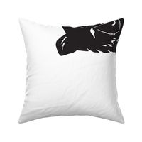 Bear Crib Sheet // black and white woodland nursery baby crib sheet