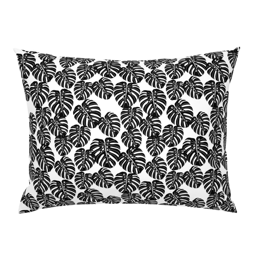 monstera leaf fabric // palm print tropical palm black and white kids summer 2016 palm print trend