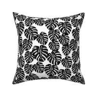 monstera leaf fabric // palm print tropical palm black and white kids summer 2016 palm print trend