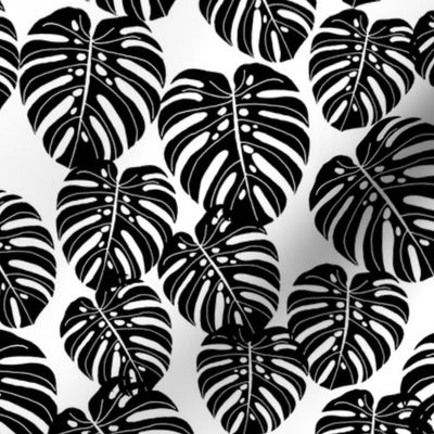 monstera leaf fabric // palm print tropical palm black and white kids summer 2016 palm print trend