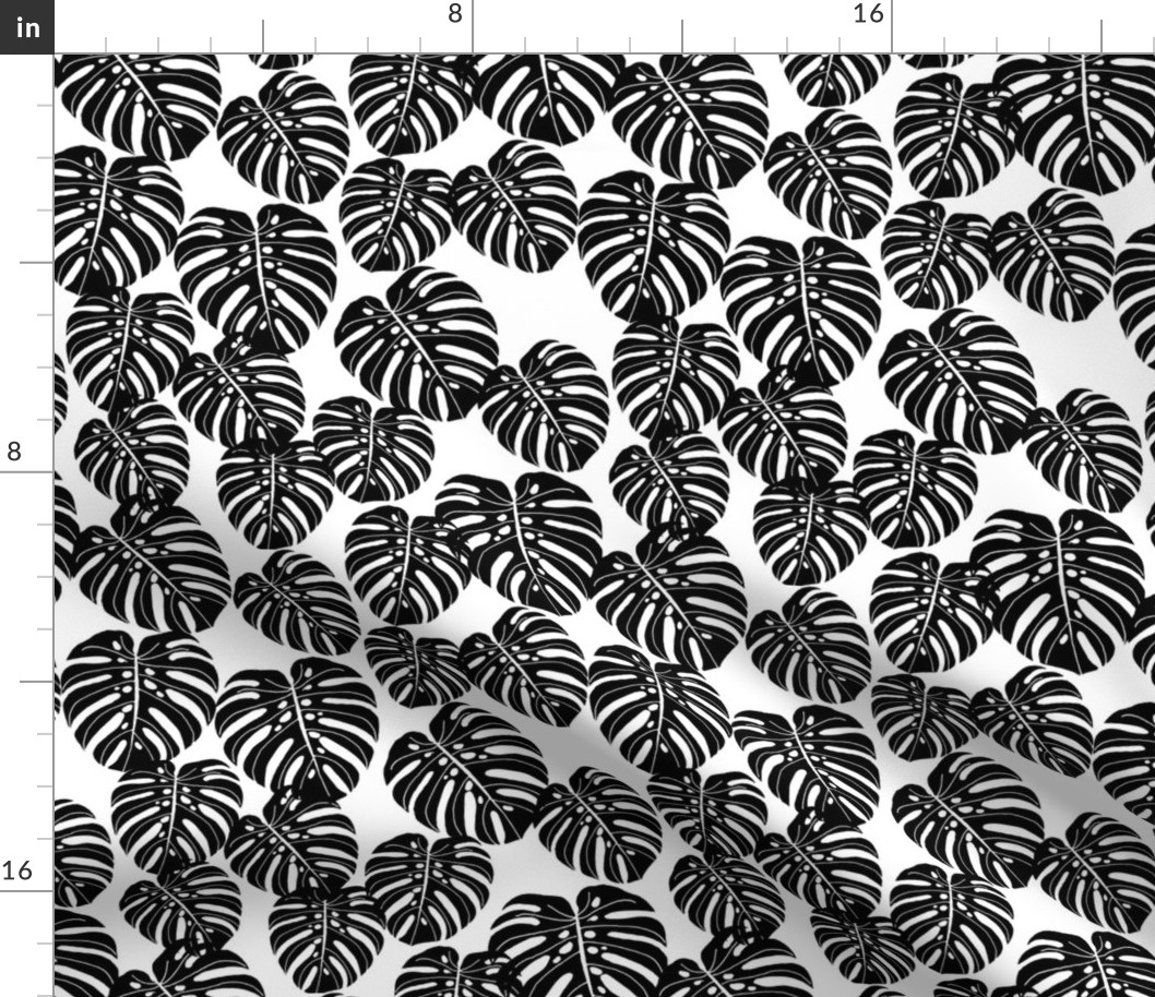 monstera leaf fabric // palm print tropical palm black and white kids summer 2016 palm print trend