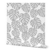 monstera // grey and white kids tropical palm palms palm print trend