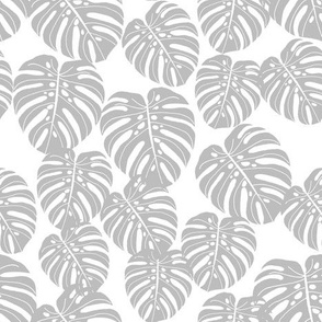monstera // grey and white kids tropical palm palms palm print trend