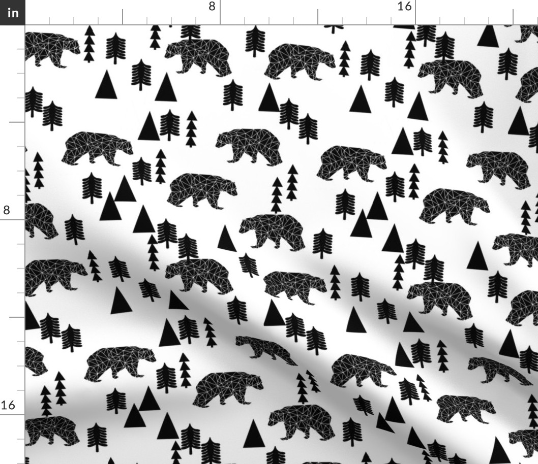bear forest // black and white kids nursery trend baby woodland scandi home decor