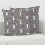 Deer Head on Dark Grey