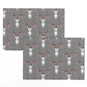 Deer Head on Dark Grey