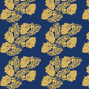 "Steak and Kale" in Blue and Gold