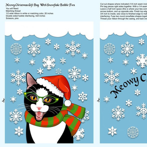 Meowy Christmas Holiday Gift Bag