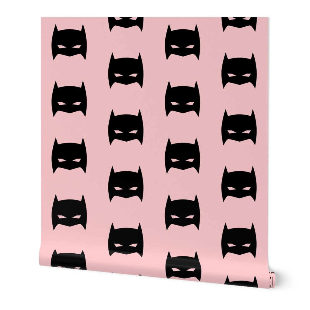 Superhero Bat Mask Pale Pink