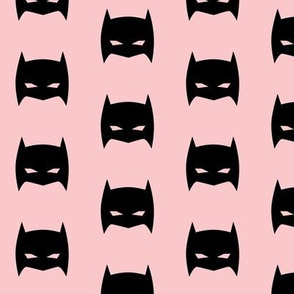 Superhero Bat Mask Pale Pink