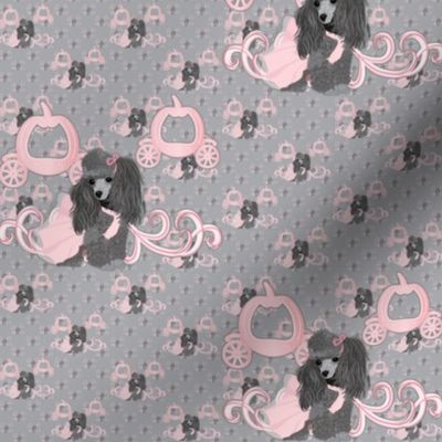 Poodle Cinderella Princess - Pink & Grey