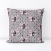 Poodle Cinderella Princess - Pink & Grey