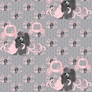Poodle Cinderella Princess - Pink & Grey