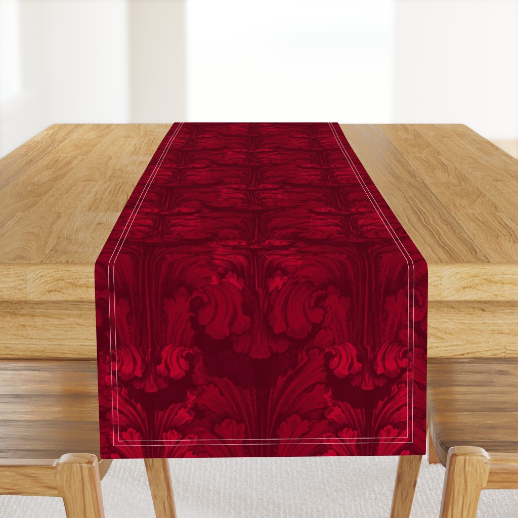 Classic Acanthus Leaves v2 Burgundy