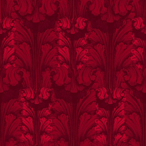 Classic Acanthus Leaves v2 Burgundy