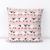 sheep // pastel pink sheep wool knitting farm animal