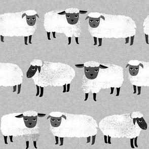 sheep // kids grey gender neutral farm animals 