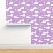 whales // purple lilac lavender ocean print water waves animal kids nursery print