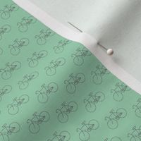 Mint and Gray Bicycles