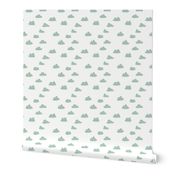 clouds // nursery baby cute quilt mint crib bedding nursery 