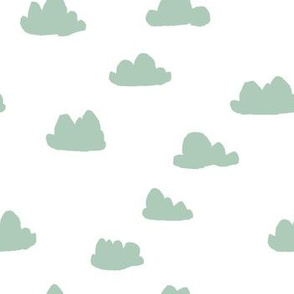 clouds // nursery baby cute quilt mint crib bedding nursery 