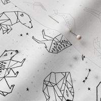 constellations // origami constellations geometric kids animals nursery baby stars