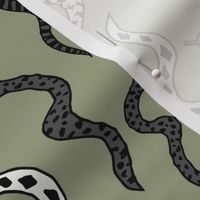 snakes // artichoke cream charcoal outdoors kids boys snakes tropical animals reptile