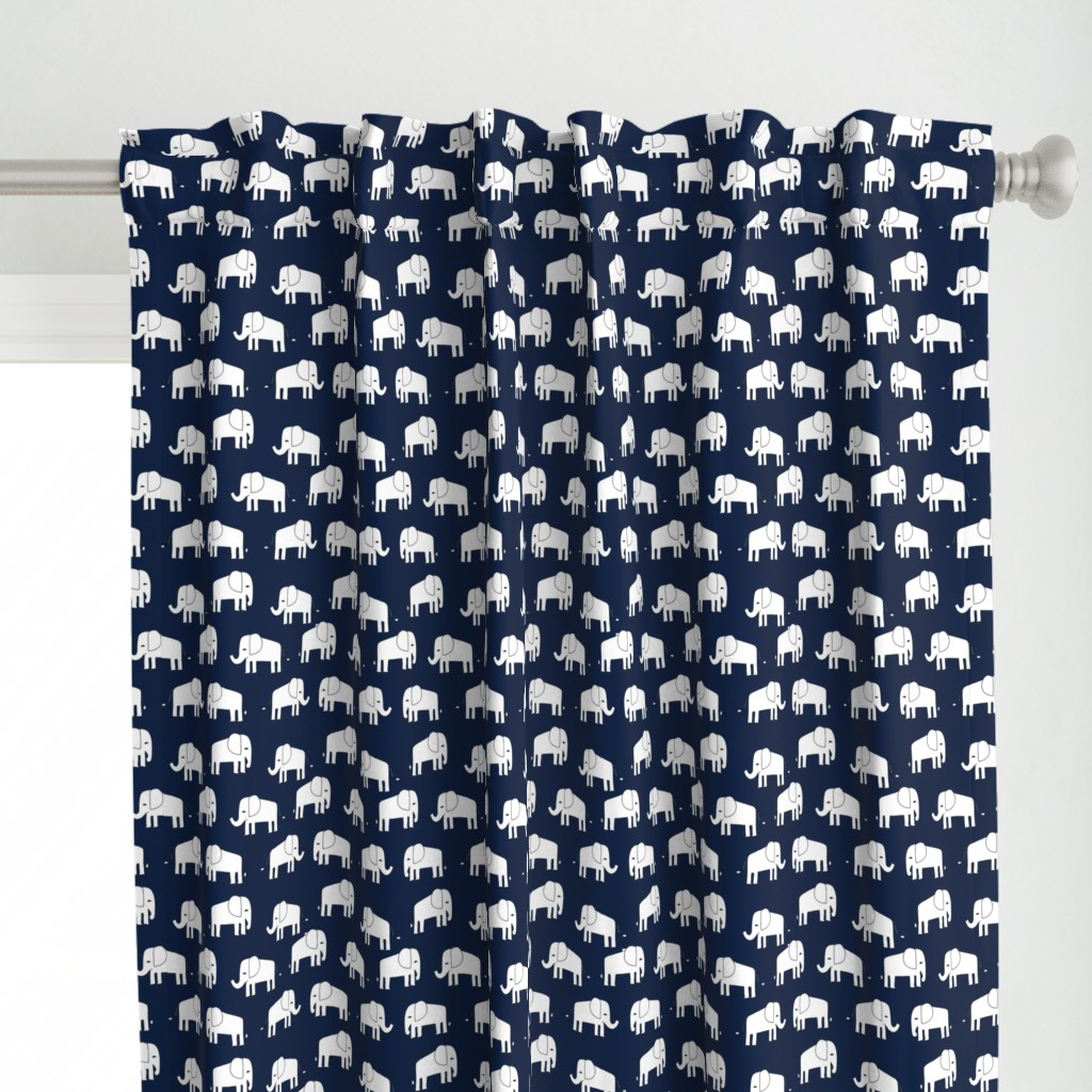 elephant // navy and white baby nursery kids design