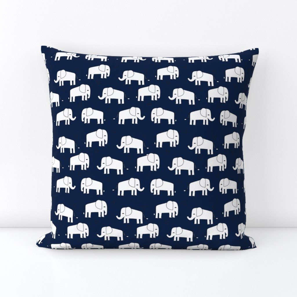 elephant // navy and white baby nursery kids design