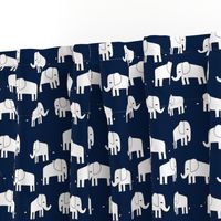 elephant // navy and white baby nursery kids design