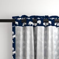 elephant // navy and white baby nursery kids design