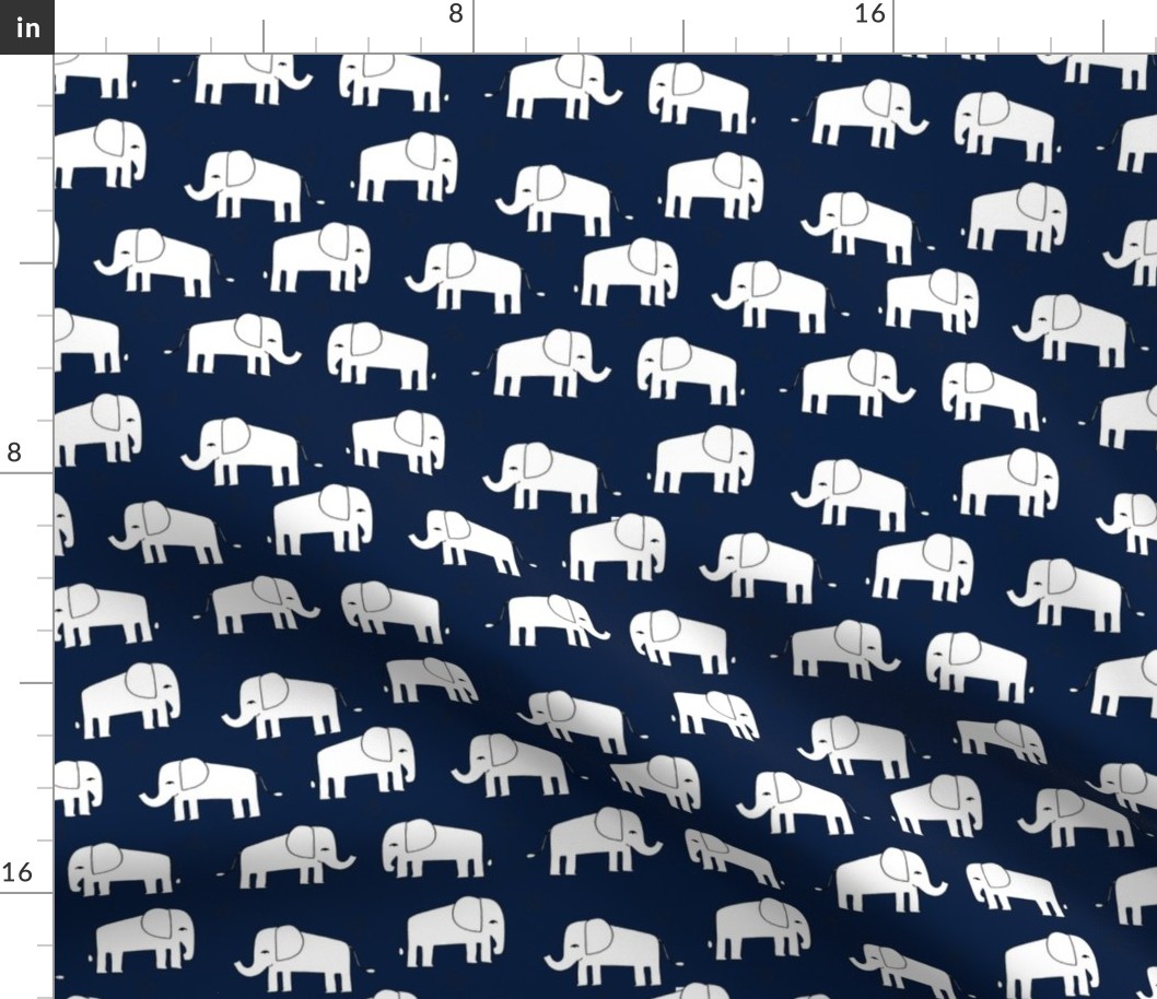 elephant // navy and white baby nursery kids design