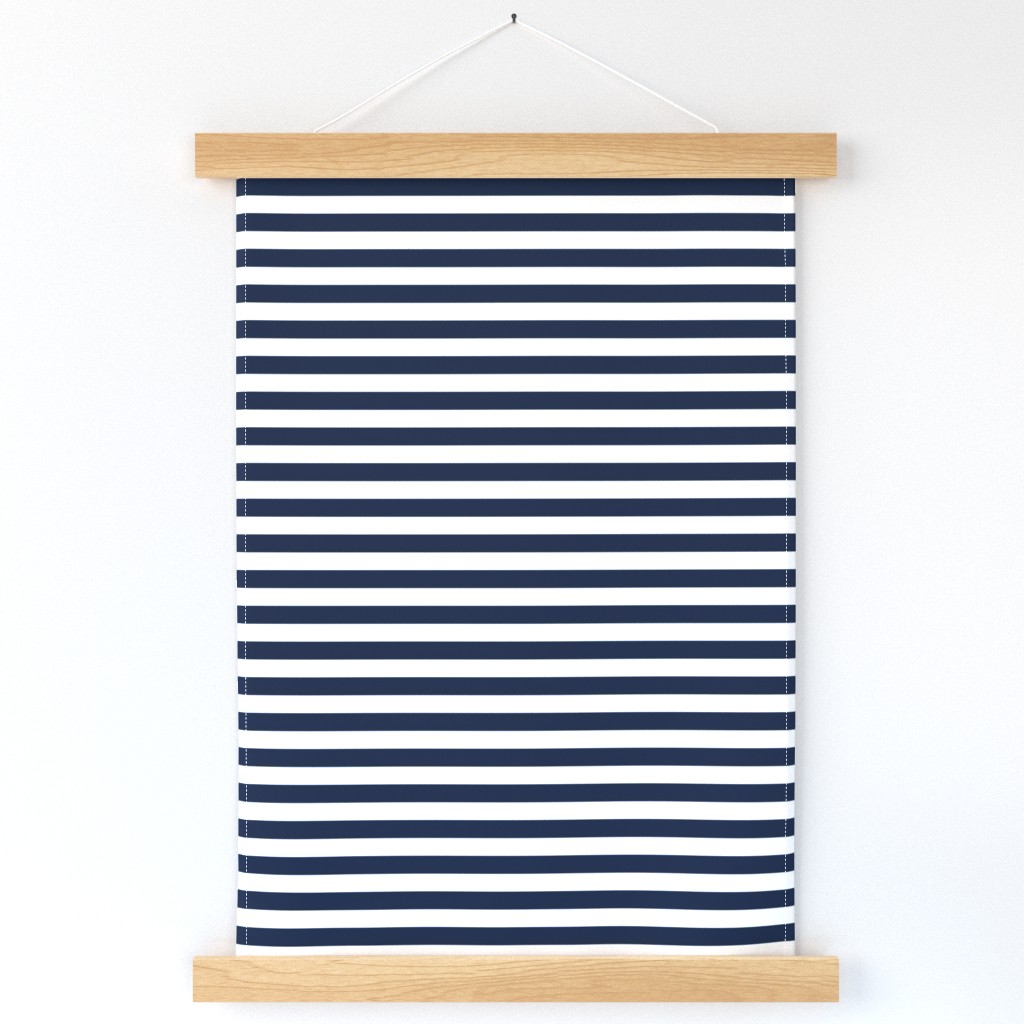 stripe fabric // navy and white half inch stripes nursery baby kids