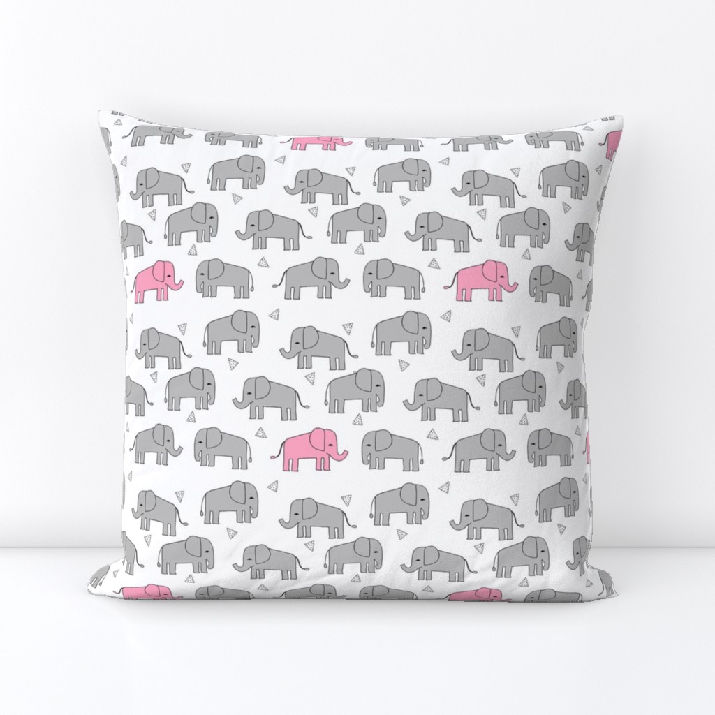 elephant // pink and grey nursery baby girl girl nursery sweet elephants