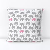 elephant // pink and grey nursery baby girl girl nursery sweet elephants