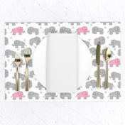 elephant // pink and grey nursery baby girl girl nursery sweet elephants