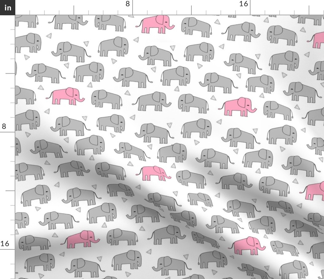 elephant // pink and grey nursery baby girl girl nursery sweet elephants