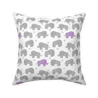 elephant // grey and purple sweet nursery print girls nursery baby girl purple