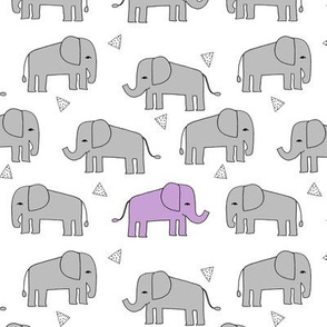 elephant // grey and purple sweet nursery print girls nursery baby girl purple