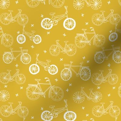 bicycles // bikes mustard yellow bike summer bright bold summer happy yellow print