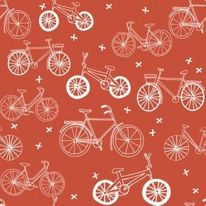 bicycles // red bicycle portland kids summer red bicycle print
