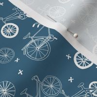 bicycles // hand-drawn illustration bike bicycles blue portland summer boys