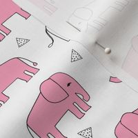 elephant // pink and white baby girl sweet nursery girls pink elephants